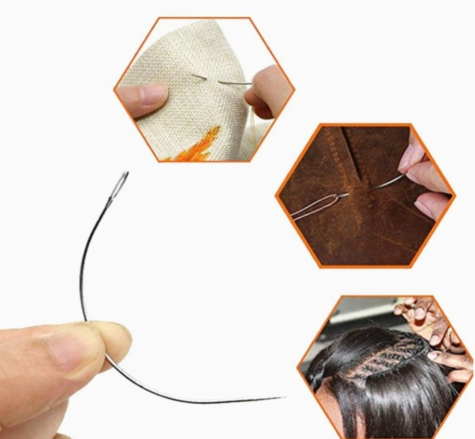 Paquete de agujas de coser curvas de alta resistencia, ideales para muebles de tapicería de cuero Foto 4 de 4