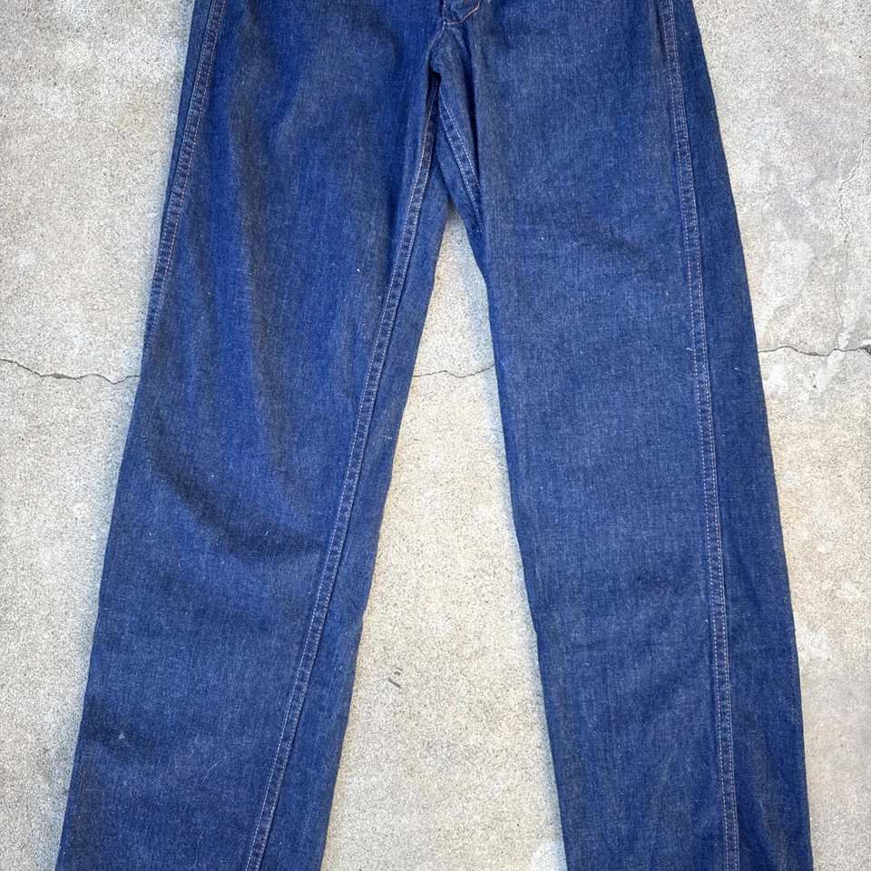 Pantalones de mezclilla vintage años 40 años 50 cintura alta jeans peto ropa deportiva occidental Foto 3 de 4