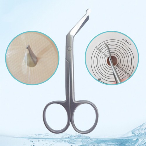 Ostomy Bags Scissors Round Head Curved Design For Prevent Puncturing