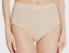$16 Wacoal Women's Beige High Waist B-Smooth Full Brief Panties Panty Size L