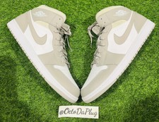 Nike Air Jordan 1 Mid Linen Light Bone Grey Mens Multi Sizes nby 554724-082