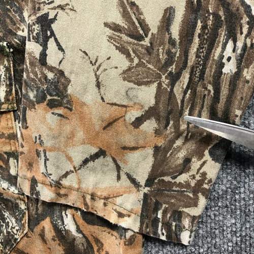 Vintage Realtree Field Jacket Mens L Brown Khaki Button Up Hunting Chore Shacket - Picture 11 of 12