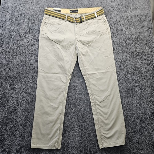 Weatherproof Vintage 5 Pocket Pants SWCP555 Cotton Straight Belted 36x32 NEW