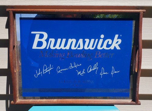 Brunswick Making Bowling Better Collector Series 1st Edition Mirror Serving Tray - Picture 3 of 6
