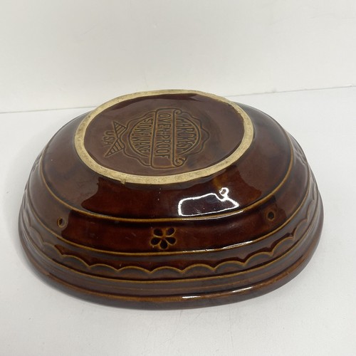 Vtg Marcrest Daisy Dot Stoneware Oven Proof Divided Vegetable Dish /Serving Bowl - Picture 7 of 10