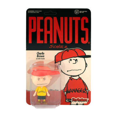 Peanuts Manager Charlie Brown Highly Collectable ReAction 3.75'' Action Figure