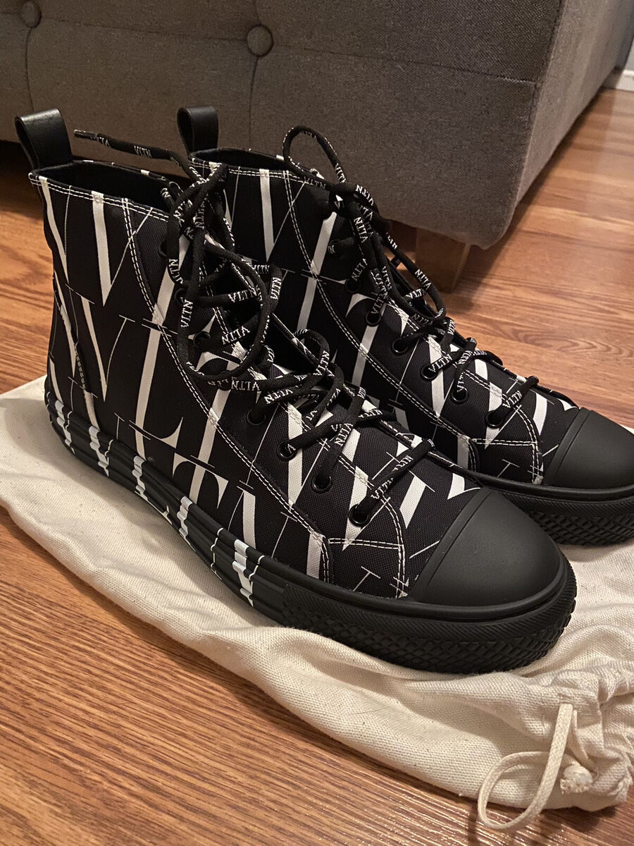 Valentino Garavani VLTN High Top Sneakers Black and White Valentino Garavani VLTN High Top Sneakers Black and White