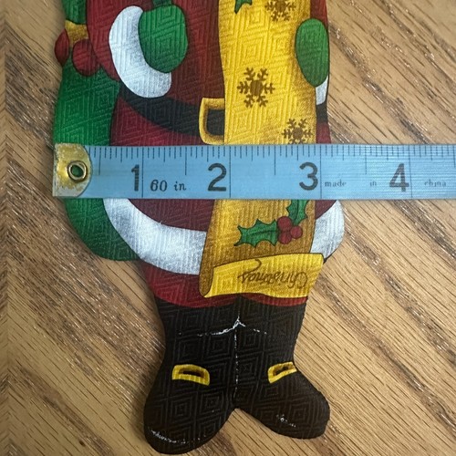 Christmas Necktie Santa Gift Bag Gift List Red Green Santa Claus Shaped Tie - Picture 4 of 5