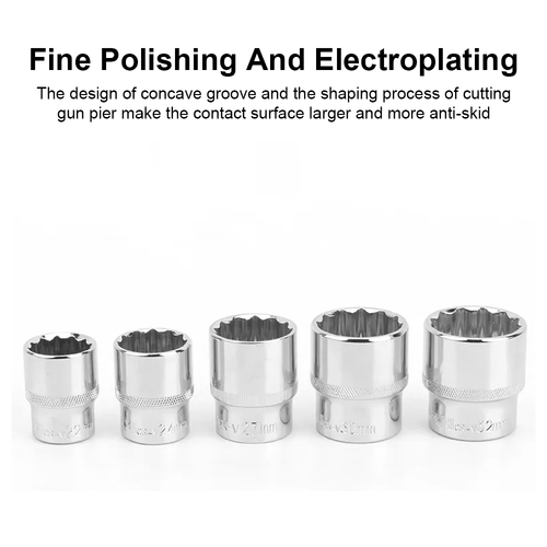 8-36MM 21TLG 1/2 STECKSCHLÜSSEL VIELZAHN NUSS SATZ STECKNUSS FÜR 6 UND 12 KANT - Bild 8 von 9