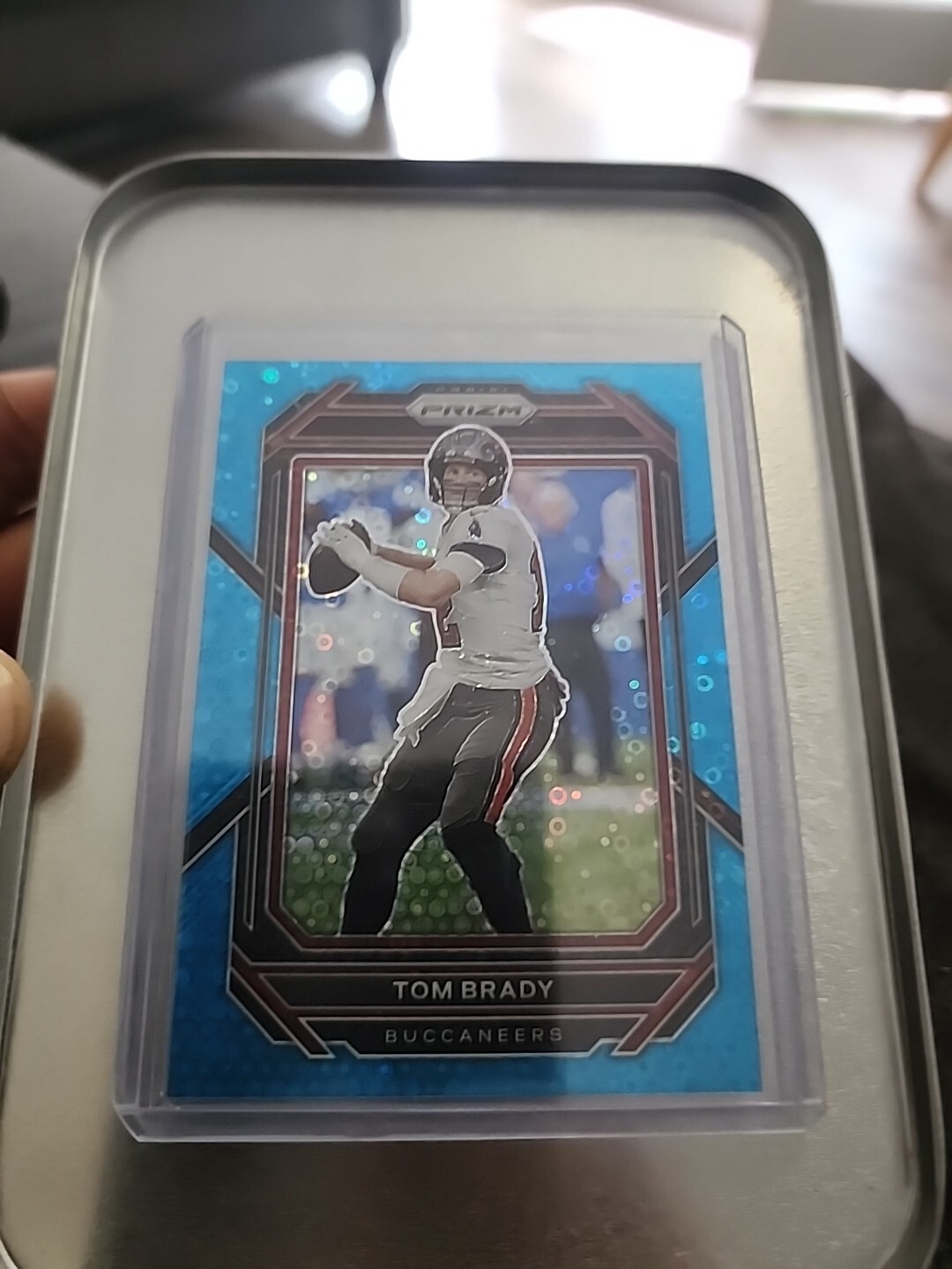 2022 Prizm Football No Huddle Blue Disco 55/79 Tom Brady #273