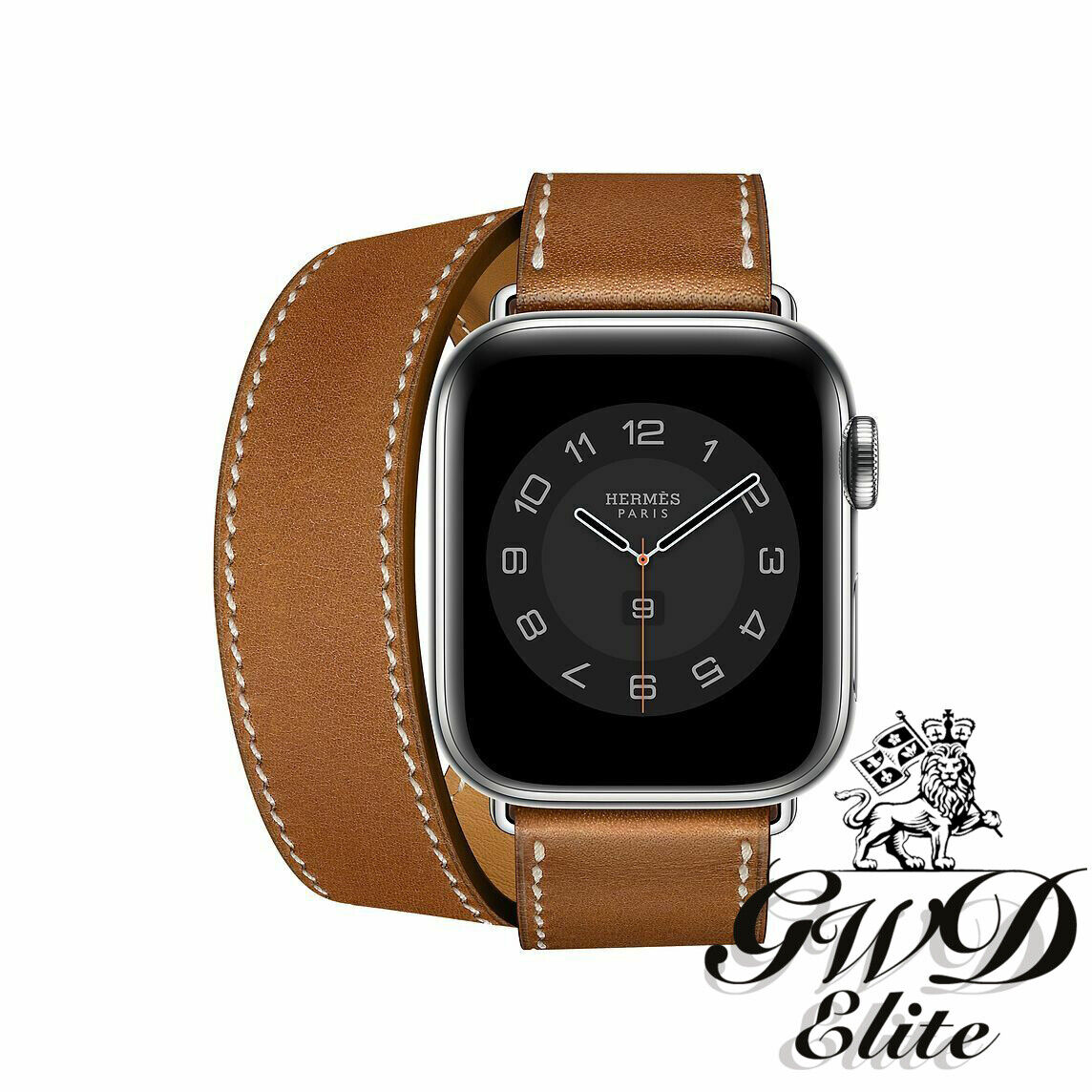 Apple Watch Series 7 Hermes Edition with a custom Louis Vuitton Deployment  Clasp Strap 