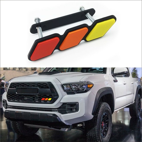 Tri-Color Grille Badge Emblem Car Truck Fit for Tacoma 4Runner Tundra Rav4 TRD - Picture 4 of 37
