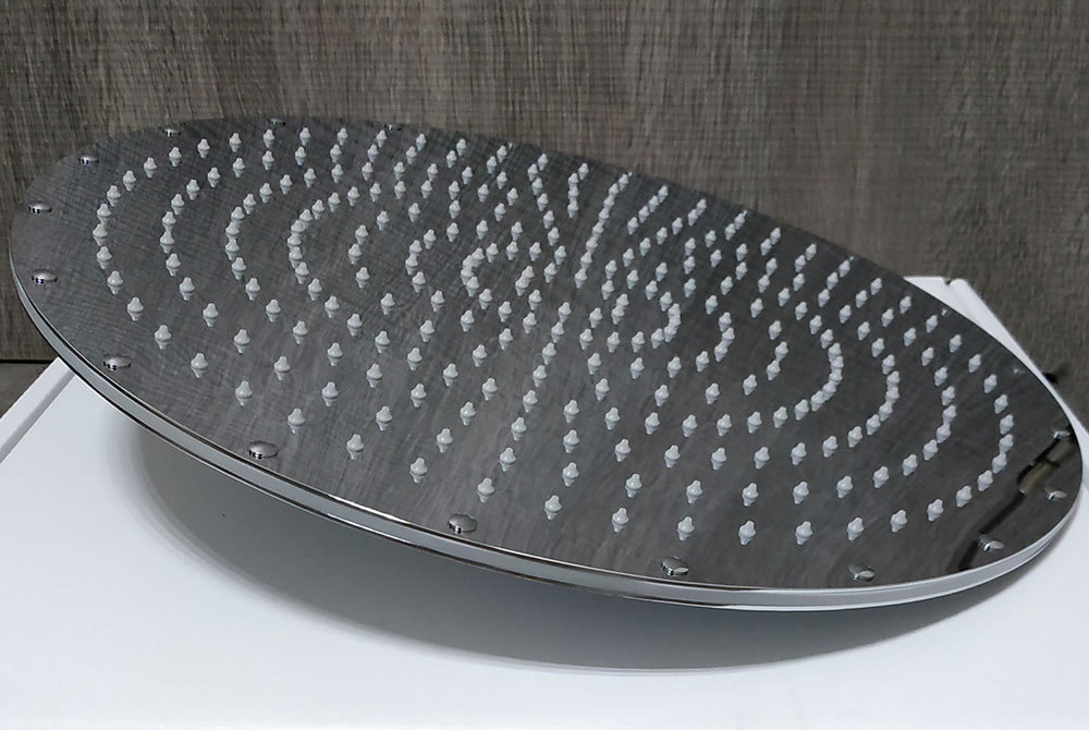 Soffione doccia GIPZY diam. 400 mm, acciaio inox, ispezionabile cornice silicone Soffione doccia GIPZY diam. 400 mm, acciaio inox, ispezionabile cornice silicone