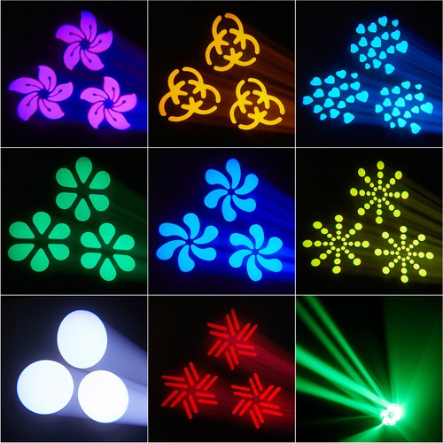 150W RGBW 7 leds Bee Eye DMX Moving Head Light 8Gobo Color Mixing Stage DJ Light - Picture 6 of 9