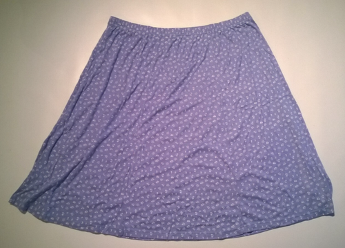 Gonna donna viola chiaro fantasia floreale linea A | Classici | Taglie forti 32-34
