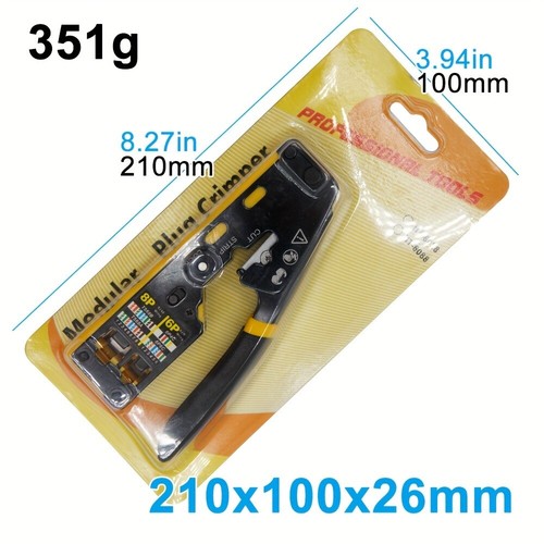 RJ45 Crimper Crimping Tool For Cat5 6a 7 Pass Through Network Cable Connector - Picture 5 of 11