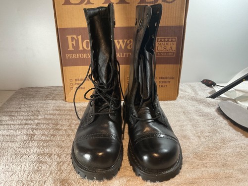 Bates Floataways Black Leather Military Paratrooper Combat Boots Size 8 M - Picture 2 of 9
