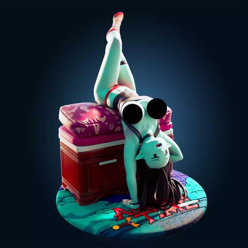 Sexy Marceline Vampire Miniature Garage Kit - Picture 5 of 5