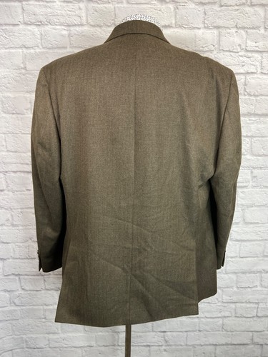 Usado en excelente estado! ABRIGO DEPORTIVO CLÁSICO ESPIGA MARRÓN IZOD PARA HOMBRE BLAZER 48R - Imagen 6 de 8