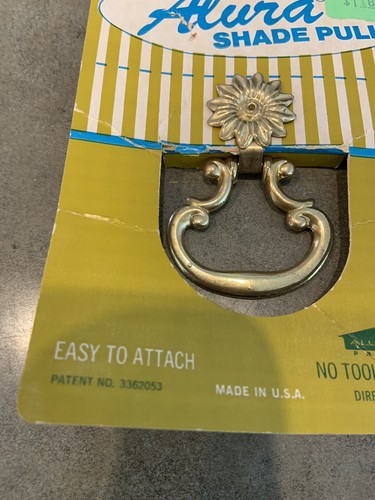 Vintage NUOVO Alura Shade Pull ombretto a rullo fiore made in USA NOS - Foto 3 di 6