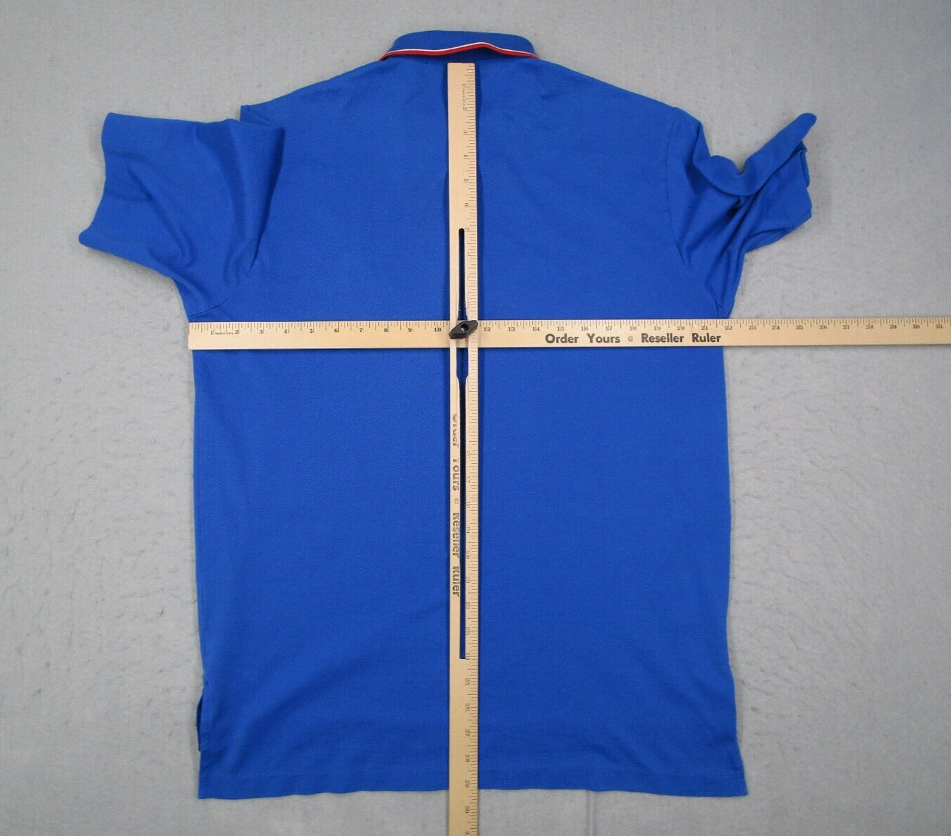 Polo Vintage Golf Ralph Lauren Camicia Uomo Media Blu Pima Pique Grande Pony Rosso