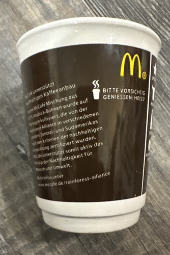 McDonald McCafe Original Kaffeebecher Tasse weiß/braun Keramiktasse Germany 2008 - Bild 3 von 8