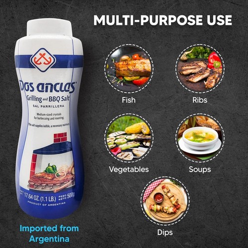 Dos Anclas Sal Parrillera 2 Pack | Grilling and BBQ Salt 17.64 Oz (1.1 LB ) - Picture 6 of 6