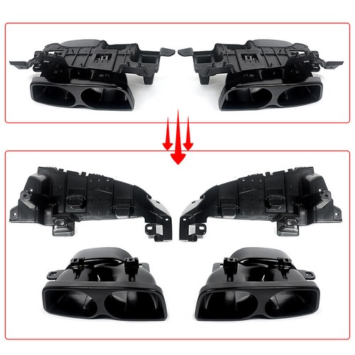 Difusor de parachoques puntas de escape y luz LED para Mercedes W205 sedán C43 C300 C450 - Imagen 8 de 9