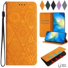 Etui na telefon do Samsung Galaxy serii A tłoczone sztuczna skóra portfel flip cover