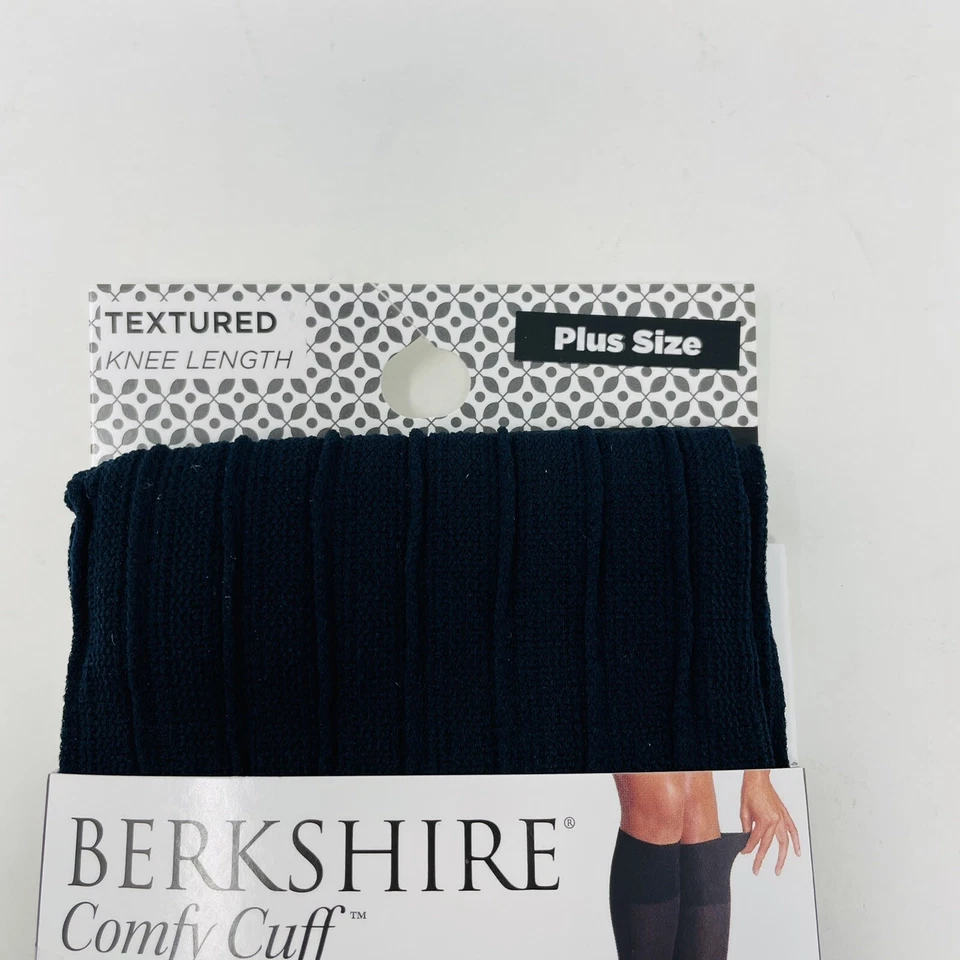Berkshire Talla Grande 9-12 Cómodo Puño Vertical Rayas Texturizadas Pantalón Calcetines Azul Marino Foto 3 de 4
