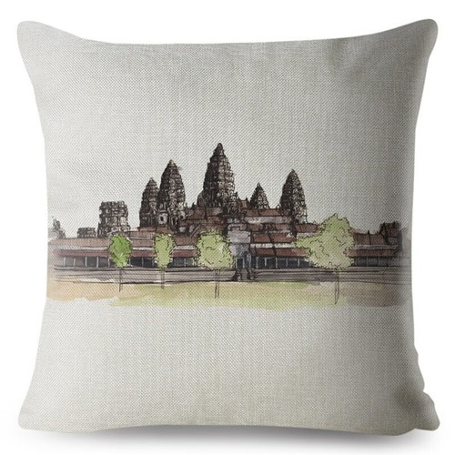 Classic Building Statue Of Liberty Scenic Cushion Covers Linen Pillow Home Decor - Picture 11 of 33