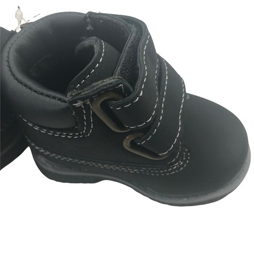 Wonder Nation Boy's Infant Boots Size 2 Black Fits 2-3 Month Old New - Picture 2 of 11