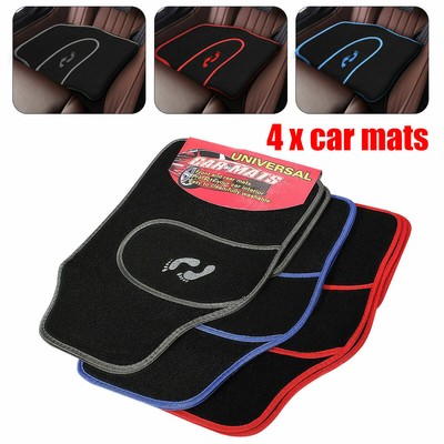 4 PEZZI Blu Anteriori e Posteriori Auto Tappetino Tappeto Antiscivolo Grip UNIVERSALE Tappetini