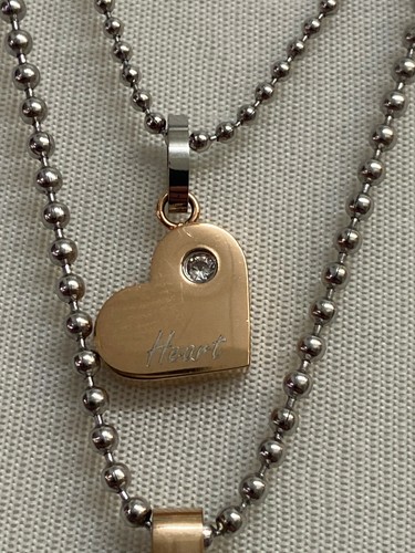 Firetti Schmuckset Herz Damen Herren unisex Zirkonia Partnerschmuck 2 Halsketten - Bild 3 von 4