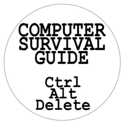 Computer Survival Guide Ctrl Alt Delete - 10 Pack Circle Stickers 3'' x 3''