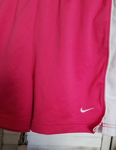 Nike Womens Shorts Size XS Pink White Trim Pull On Drawstring Logo Athletic - Picture 3 of 11