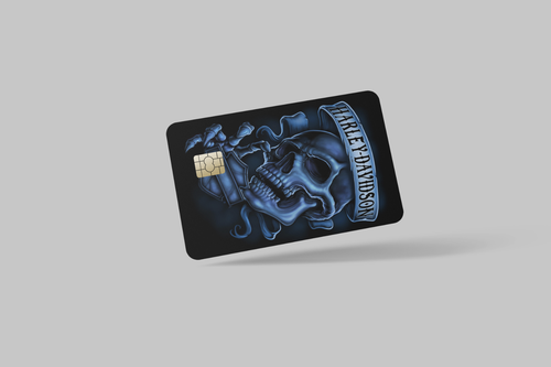 HARLEY DAVIDSON , 2 pc credit card skin & DEBIT CARD,TROLLEY & GYM,stickers - Picture 17 of 19