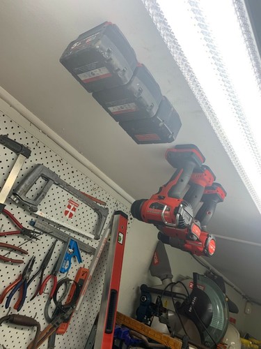 Milwaukee 18V M18 battery Holder Mount Bracket Storage dual / triple Updated - Picture 2 of 36