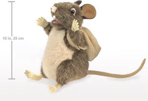Folkmanis Pack Rat Hand Puppet, Brown, Beige, 1 EA - Picture 3 of 4