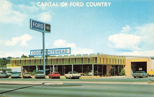 Panama City FL Cook-Whitehead Ford Dealership Postcard - Picture 1 of 2
