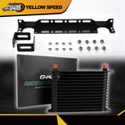 Universal 10An 15 Row Aluminum Engine Transmission Oil Cooler W/Bracket Kit