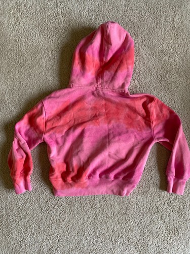 GAP Kids Girls Hoodie Pullover Sweatshirt Pink Tie Dye Marbled. size XL (12) Fun - Picture 9 of 13