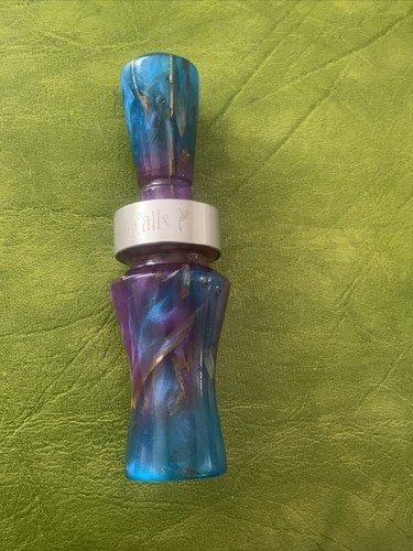 Duck Call Amethyst Blue Acrylic Anodize Silver Band Mallard Final Destination - Picture 7 of 9