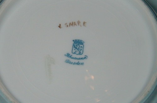 VINTAGE SCHUMANN DRESDEN HANDBEMALTE PORZELLAN DURCHBOHRTE BONBONIERE MIT BLUMEN - Bild 4 von 4