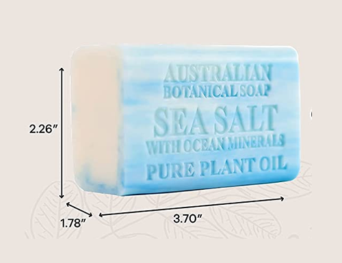 Australian Botanical Soap Sea Salt w/ Ocean Minerals Pure Plant Oil Soap 6.6 oz. - Picture 3 of 3