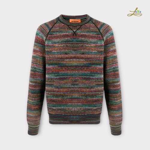 Missoni Pullover bunt Intarsien Pulli Größe L - Bild 1 von 9