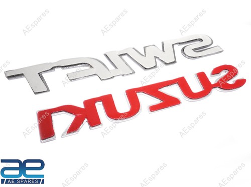 Juego de emblema de placa de parrilla trasera cromada para Suzuki Swift con logotipo 3D S2u - Imagen 4 de 6