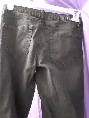 YMI Foxy Super Skinny Denim Jeans Size 1 Measured 28 waist x 29 inseam Black - Picture 8 of 8