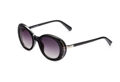 Swarovski Sonnenbrille schwarz oval Farbverlauf KRISTALLE Größe 50 neu mit Etikett - Bild 2 von 5