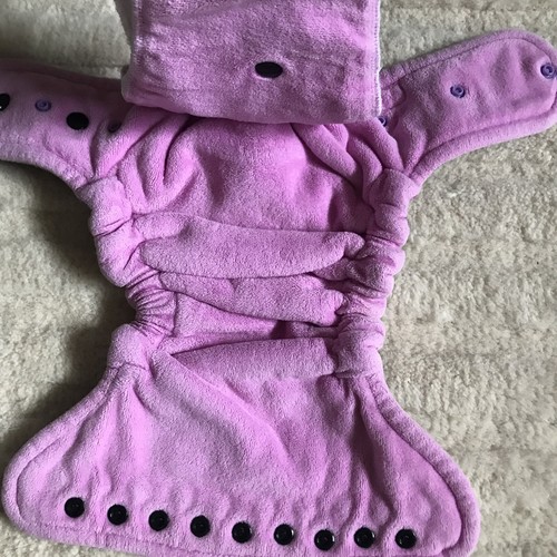 Gray Star Boutique Cloth Diaper Size 1 PLUSH VELOUR  Handmade extra inserts - Picture 8 of 10
